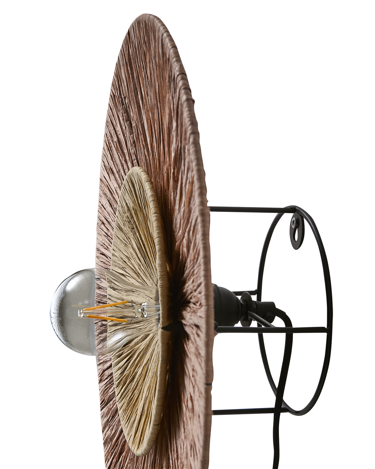 LANDO Vägglampa, Brun/natur