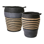 MADIBA Korg, set om 2, Grå/svart/natur