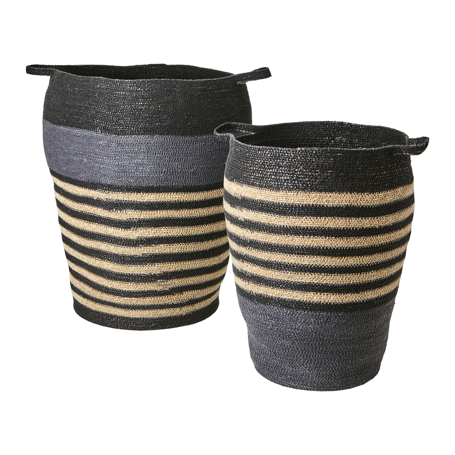 MADIBA Korg, set om 2, Grå/svart/natur