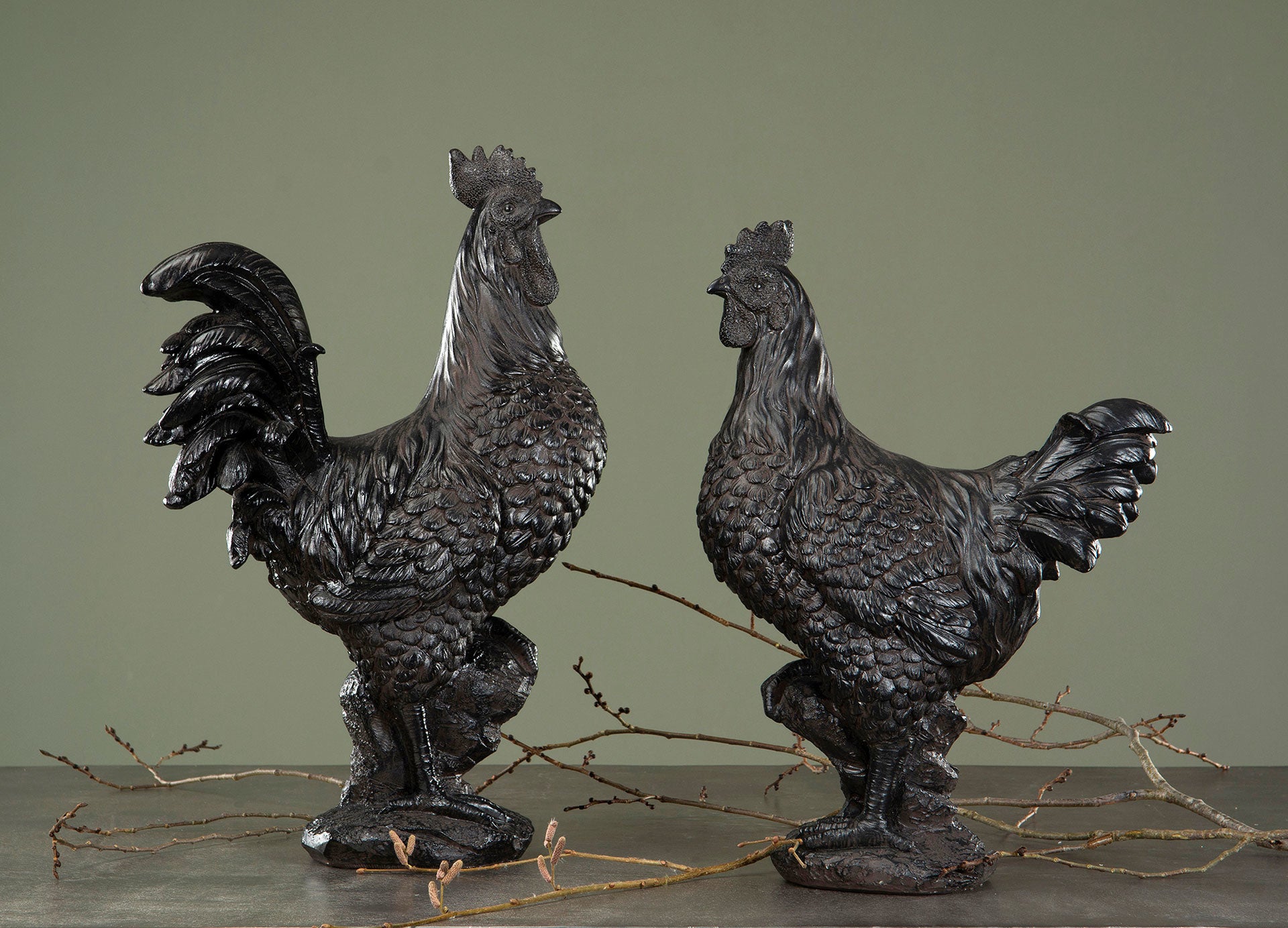 Höna Stående Brun Poly