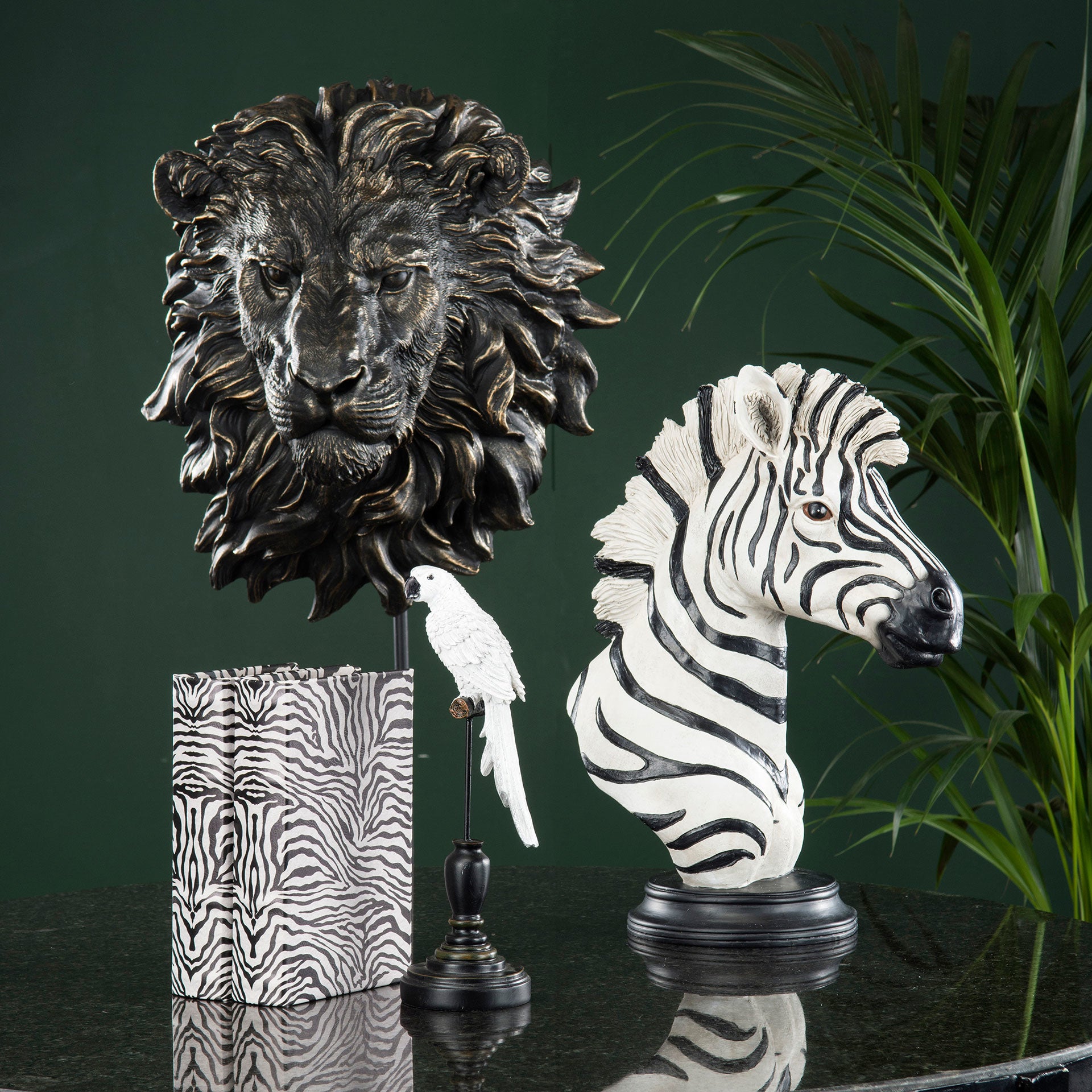 Lejonhuvud Brun/Guld Poly