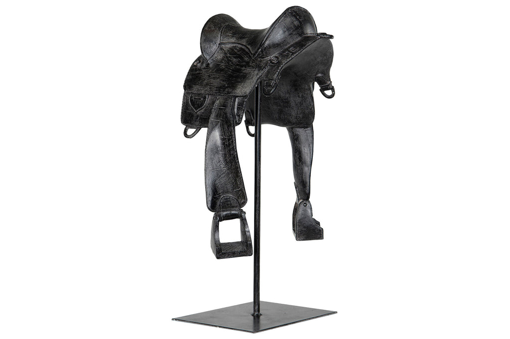 Hästsadel På Fot Brun Poly