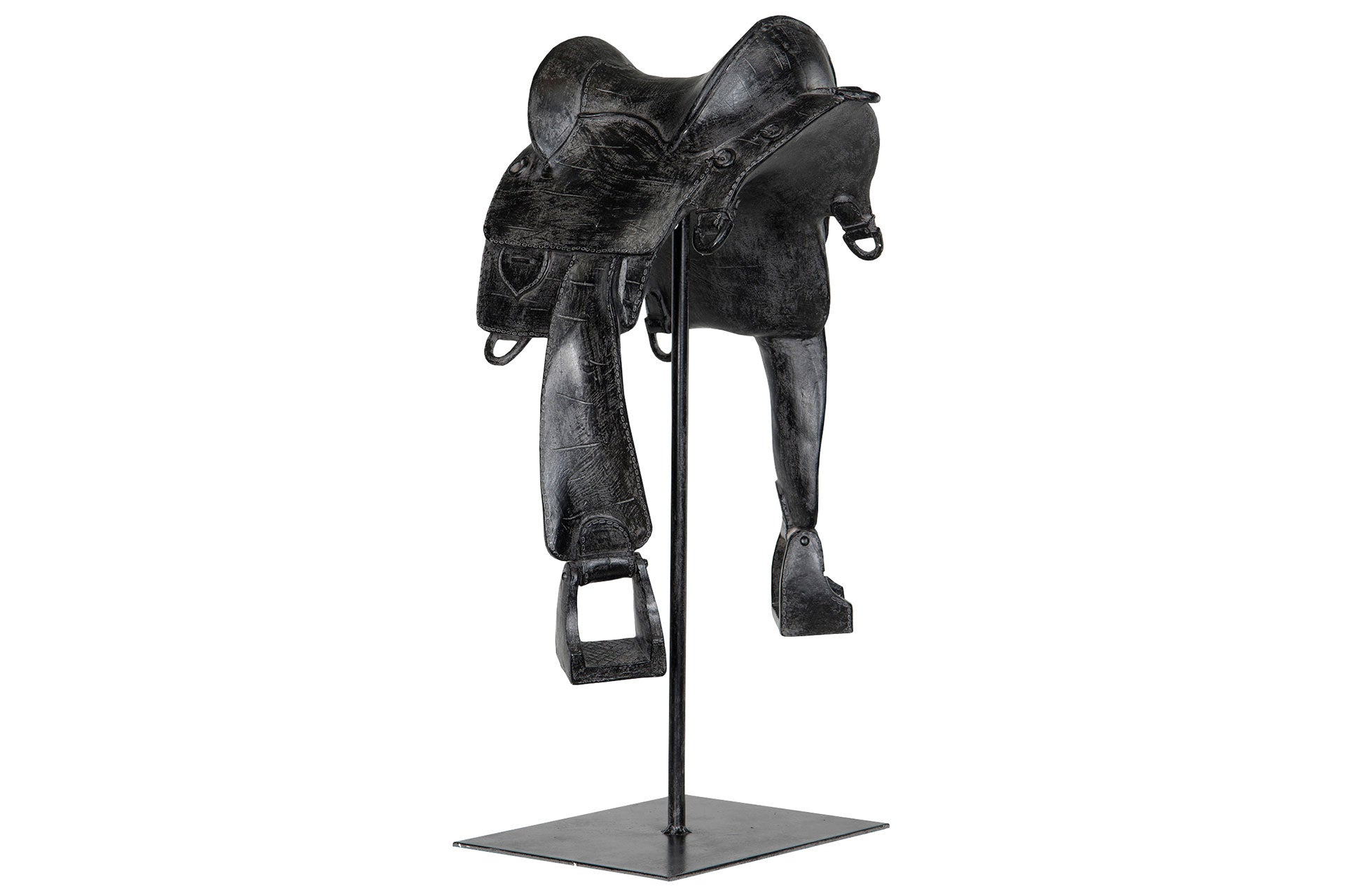 Hästsadel På Fot Brun Poly