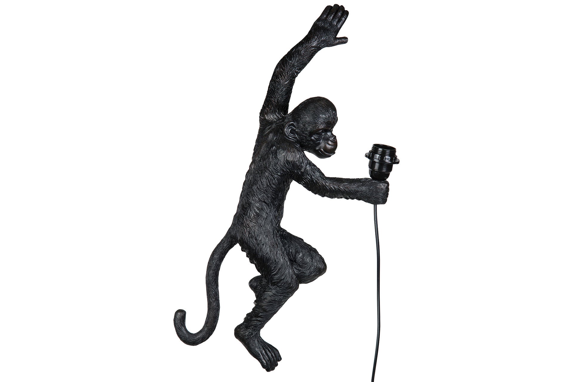 Vägglampa Apa Svart Poly