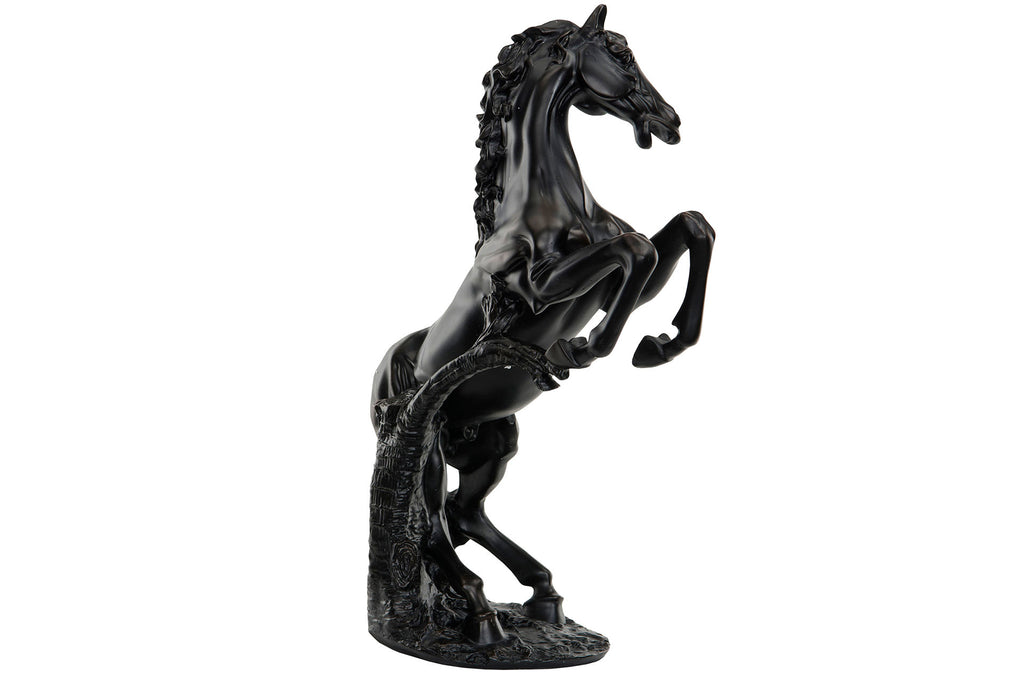 Häst Stegrande Svart/Brun Poly