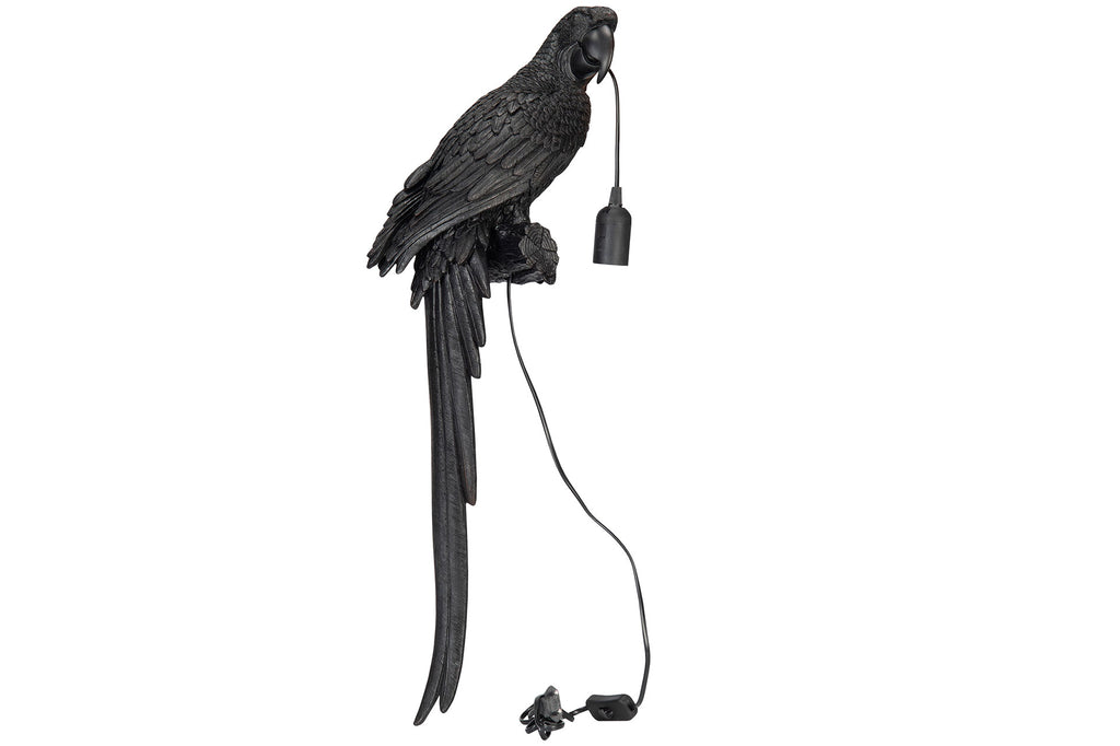Vägglampa Papegoja Brun / Svart Poly