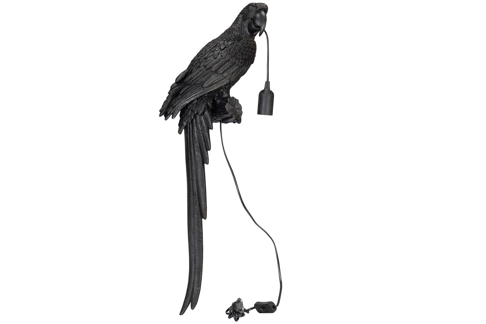 Vägglampa Papegoja Brun / Svart Poly