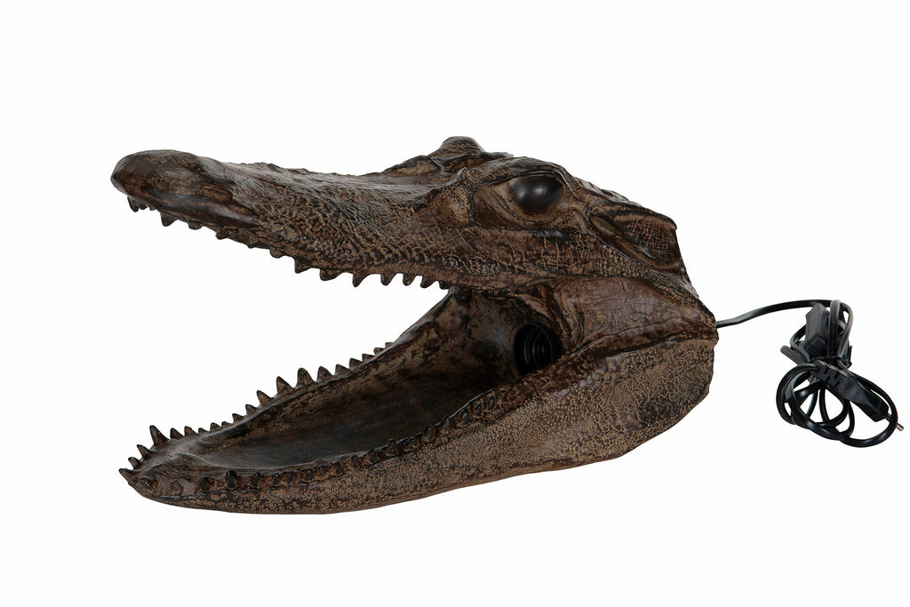 Lampa Krokodil Brun Poly