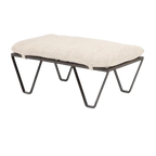 Bänk sv metall/läder