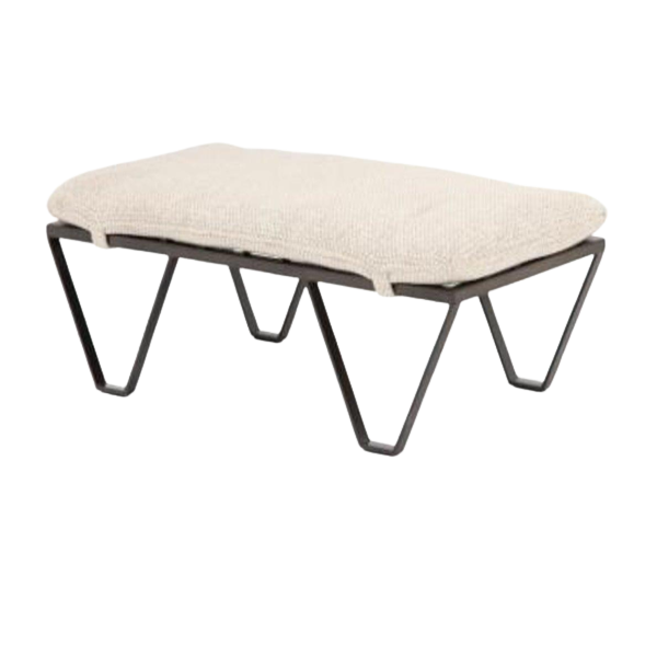 Bänk sv metall/läder