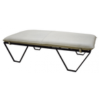 Bänk sv metall/läder