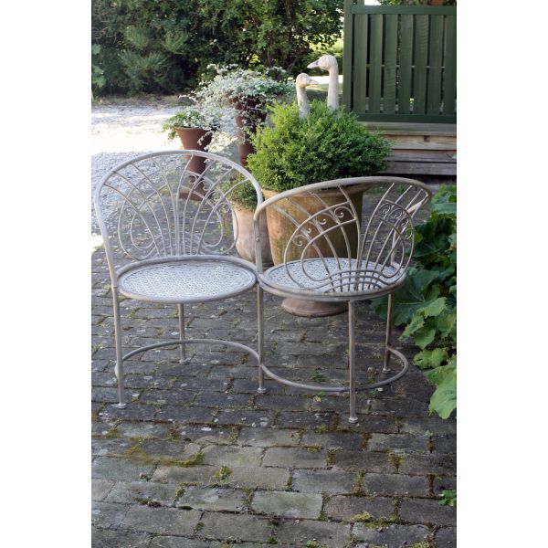 Kärleksbänk grå/antik