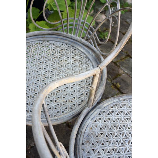 Kärleksbänk grå/antik