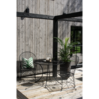 Trädgårdsbord svart metall