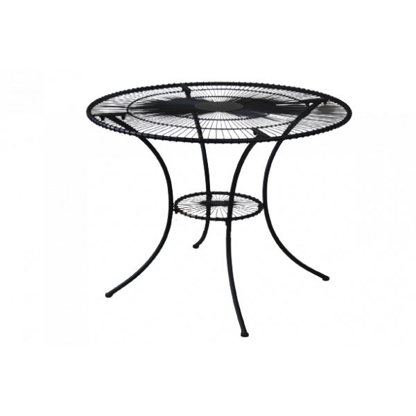 Trädgårdsbord svart metall