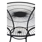 Trädgårdsbord svart metall