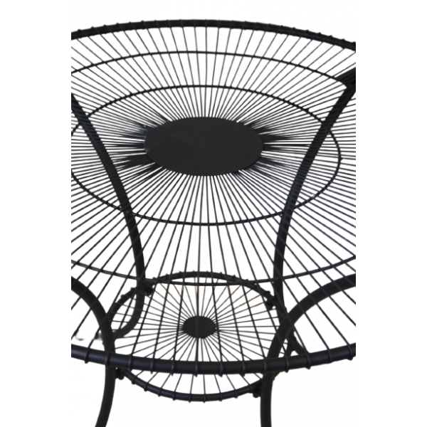Trädgårdsbord svart metall