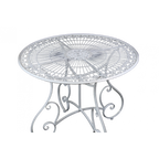 Trädgårdsbord vit metall