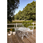 Trädgårdsbord vit metall