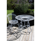 Trädgårdsbord vit metall