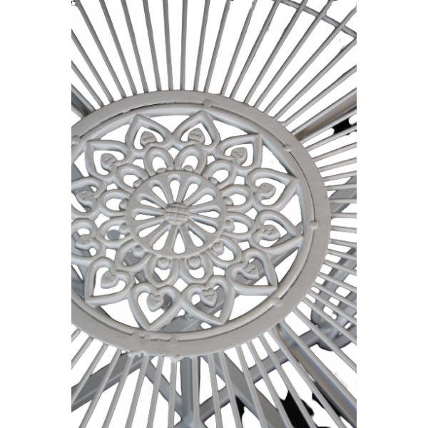 Trädgårdsbord vit metall