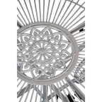 Trädgårdsbord vit metall