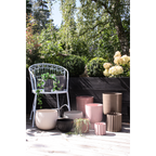 Trädgårdsstol vit metall