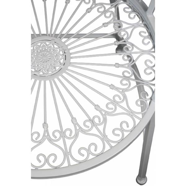 Trädgårdsstol vit metall