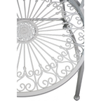 Trädgårdsstol vit metall