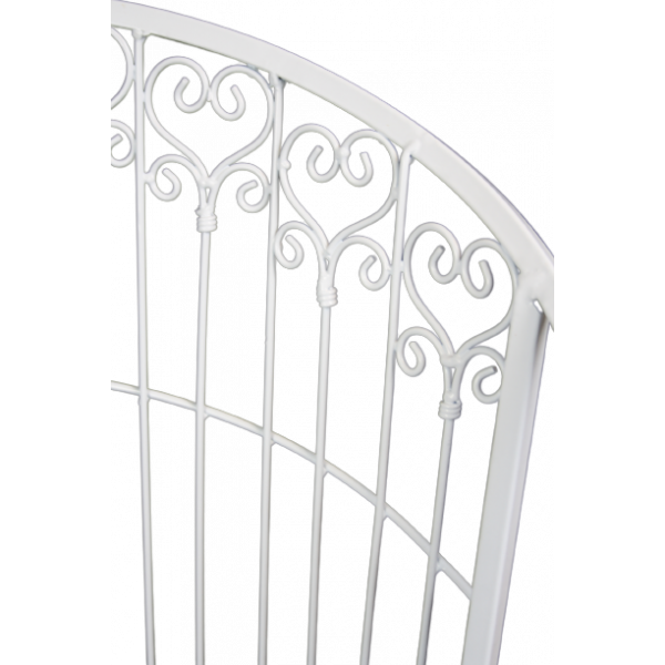 Trädgårdsstol vit metall