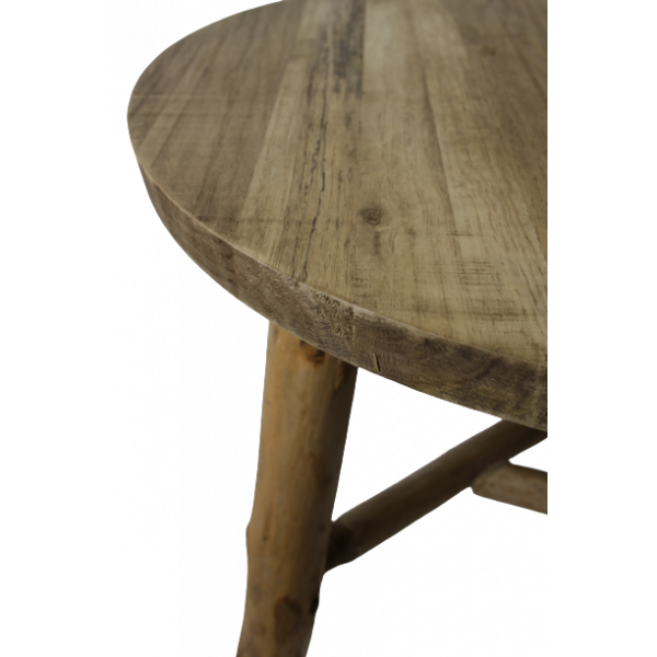 Sidobord/pall trä 3 ben stor