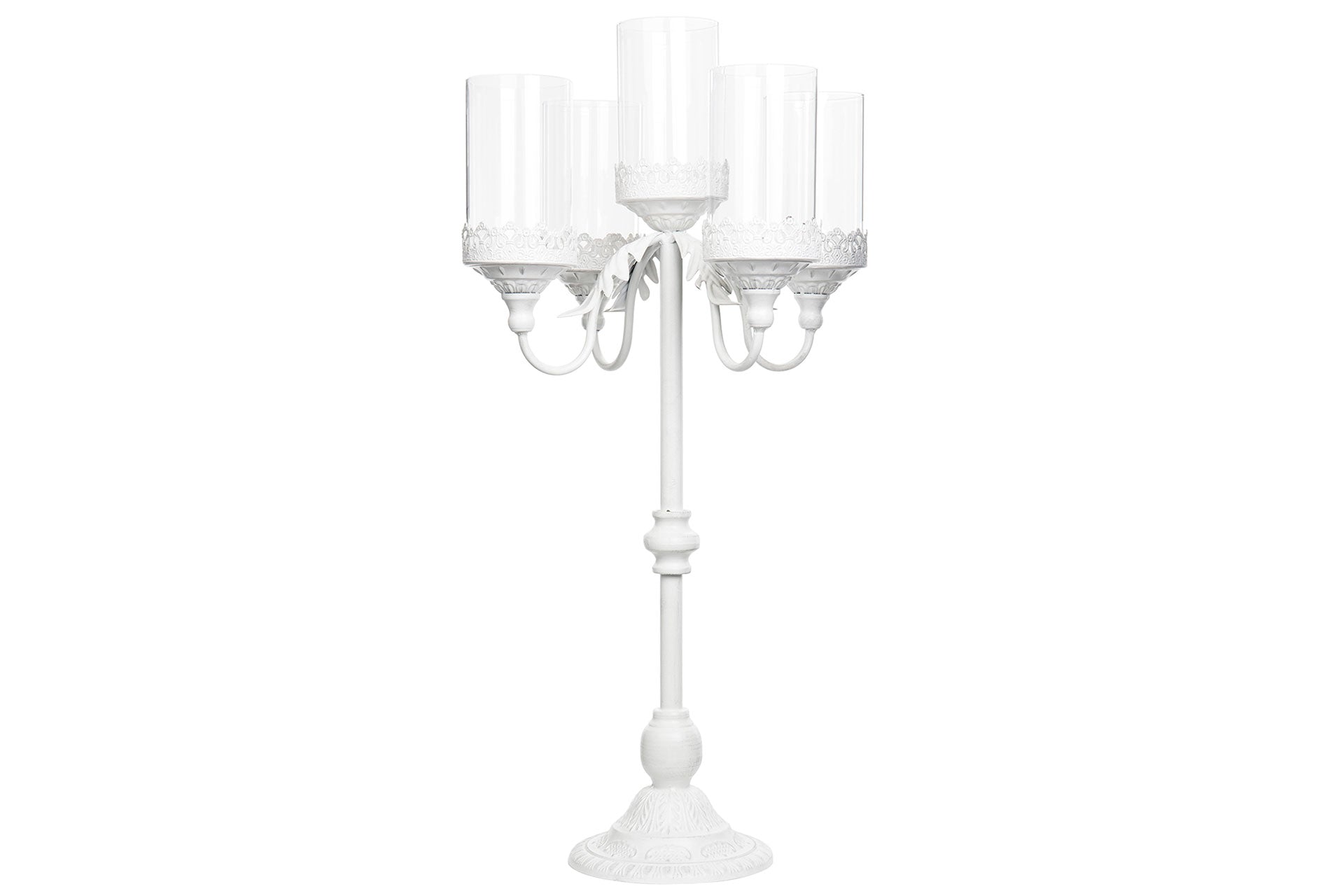 Kandelaber Blockljus 5-arm Vit