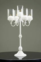 Kandelaber Blockljus 5-arm Vit