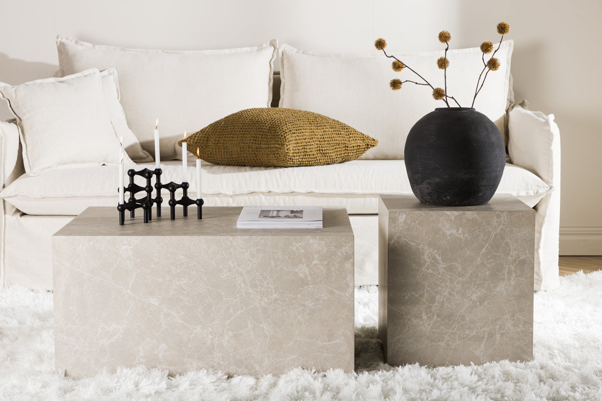 York Soffbord 40 x 40 Beige