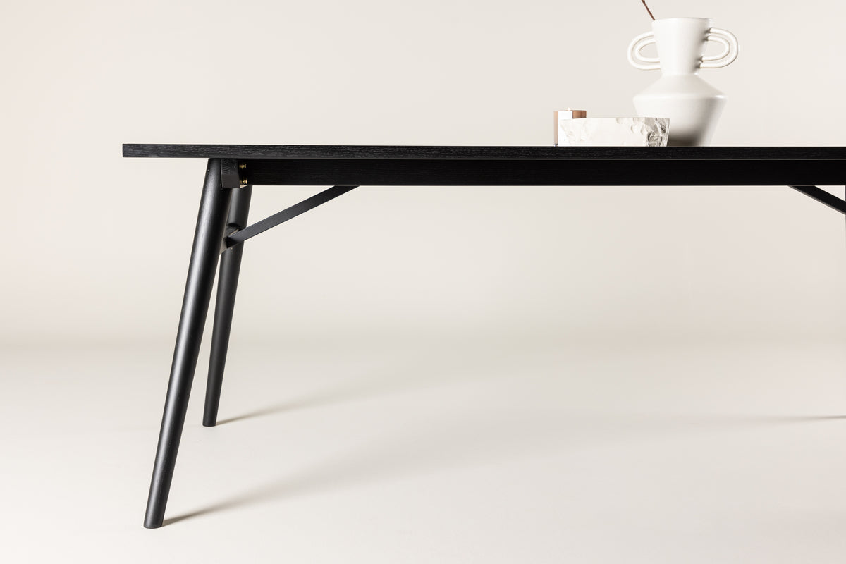 Sleek Rektangulära Matbord 195 x 95 Svart