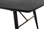Gold Rektangulära Matbord 180 x 85 Svart