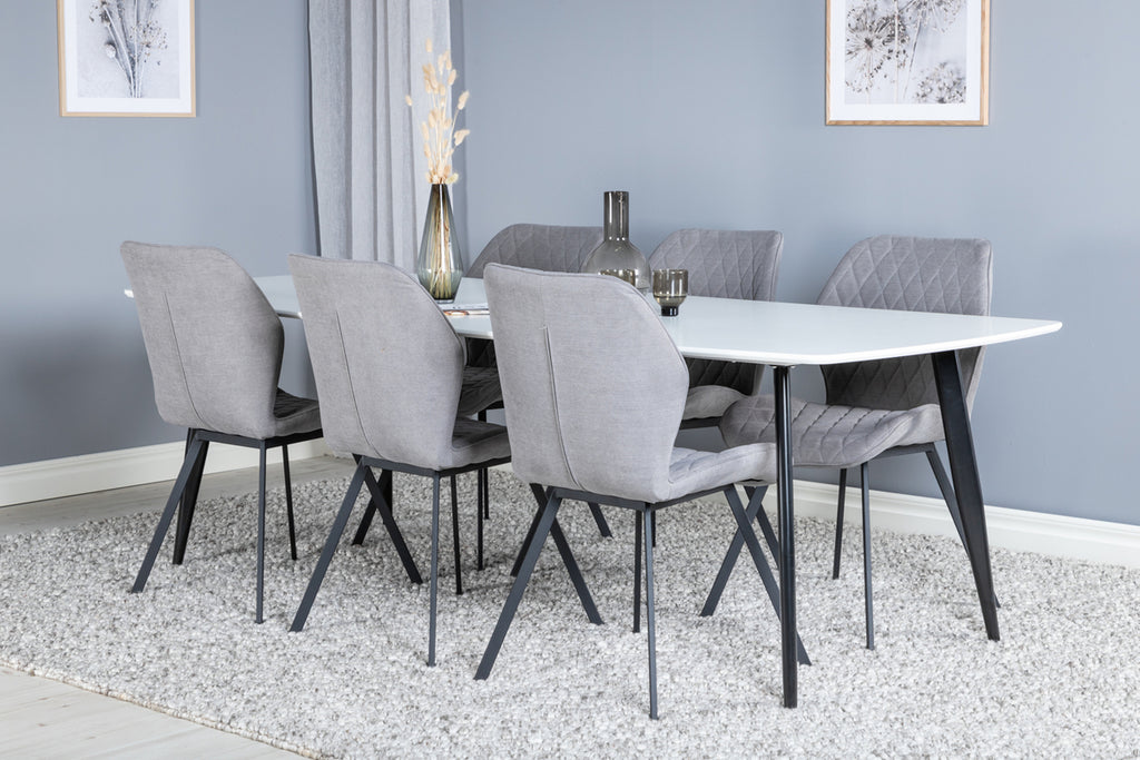 Gemma Matstolar 2-pack Grå