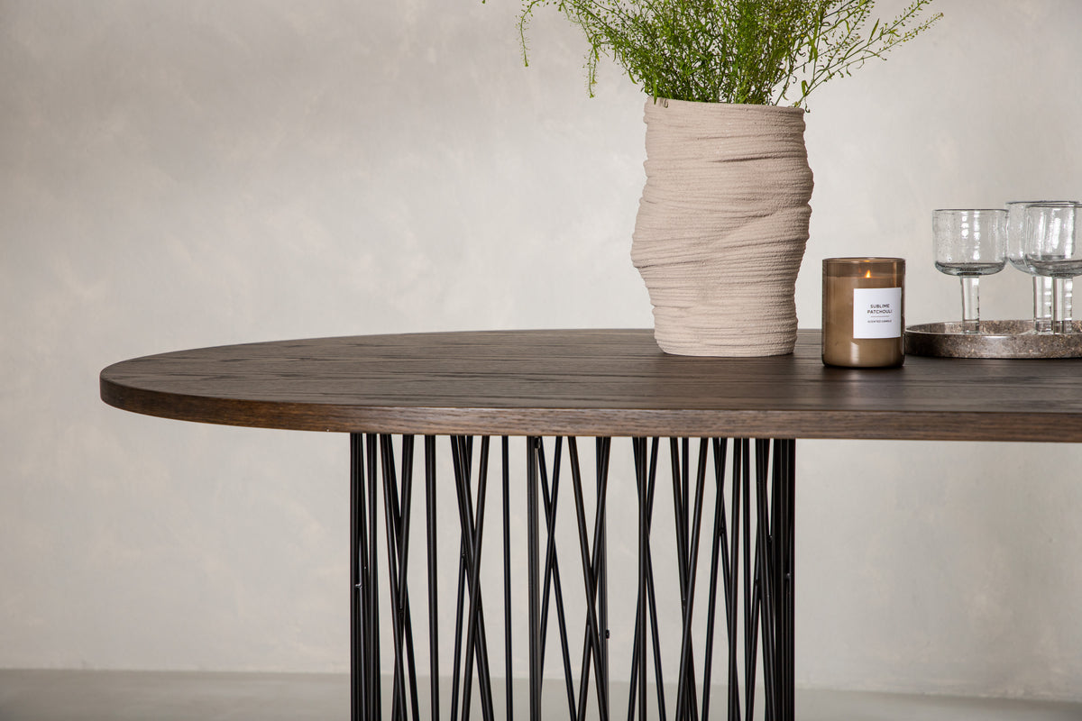 Stone Ovala Matbord 220 x 100 Mocka