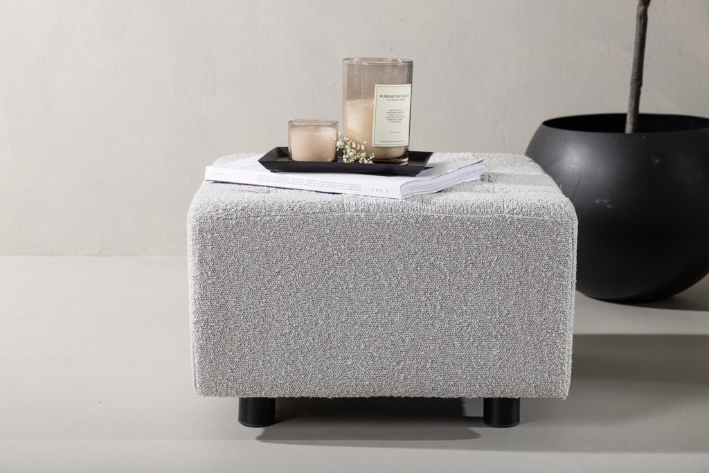 Bowie Puff 51 x 32 x 51 Ljusgrå