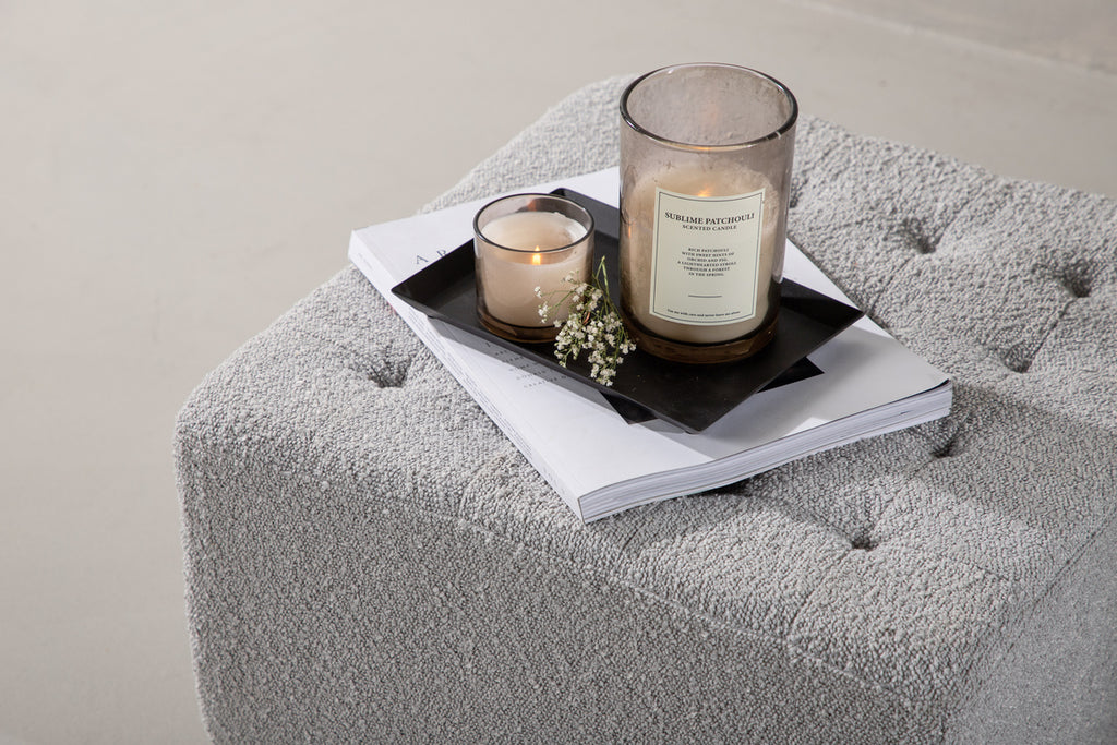 Bowie Puff 51 x 32 x 51 Ljusgrå