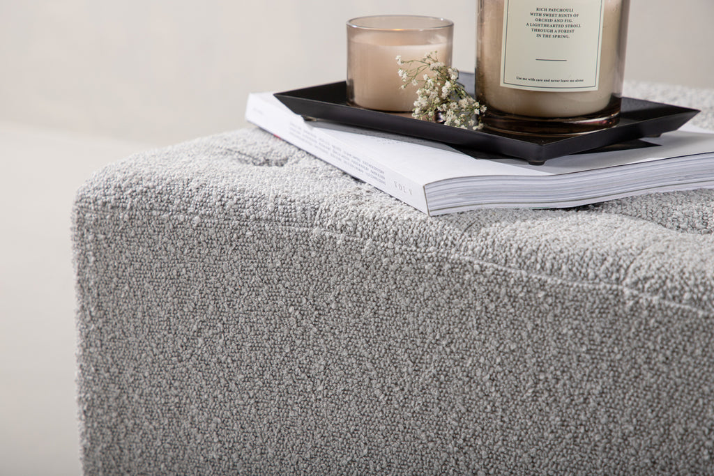 Bowie Puff 51 x 32 x 51 Ljusgrå