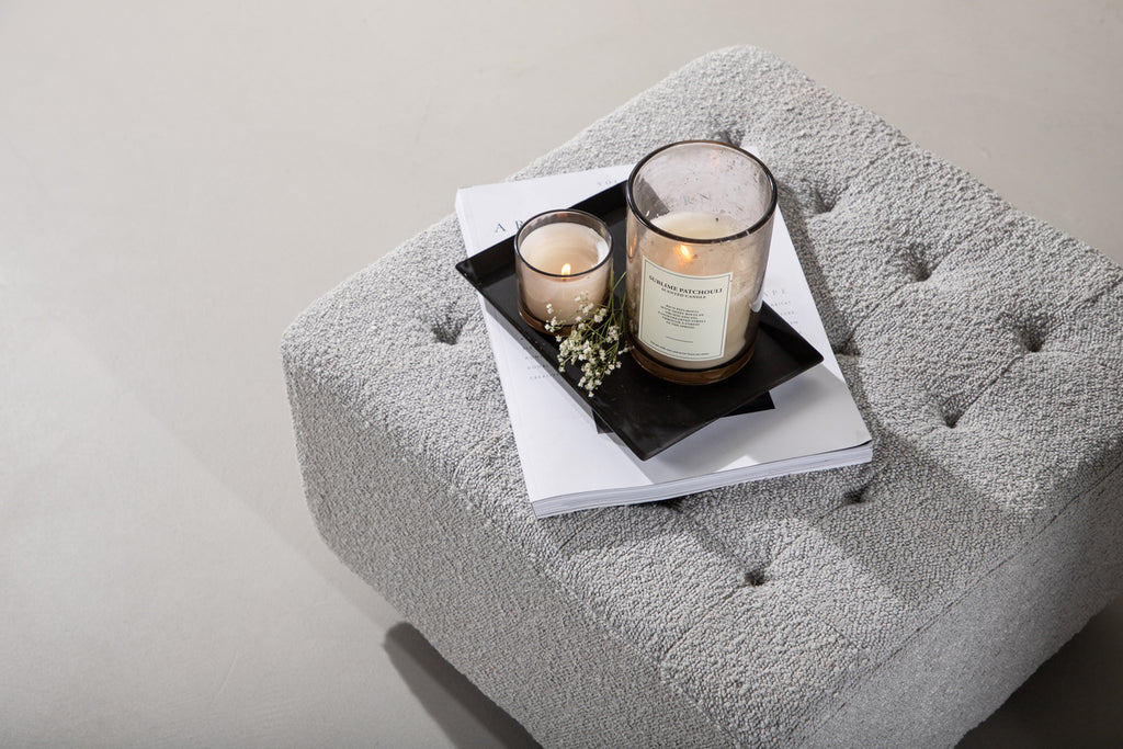 Bowie Puff 51 x 32 x 51 Ljusgrå