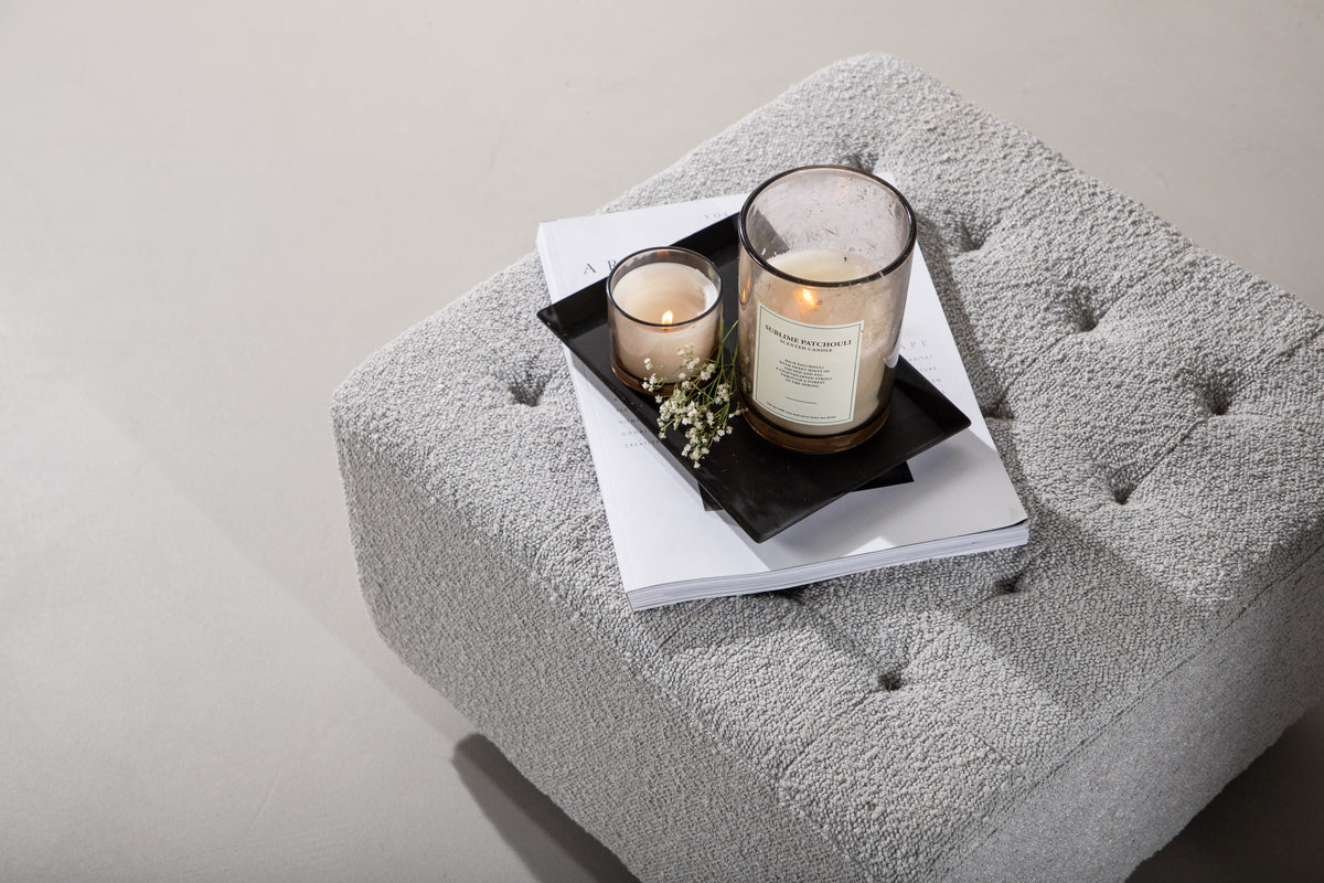 Bowie Puff 51 x 32 x 51 Ljusgrå