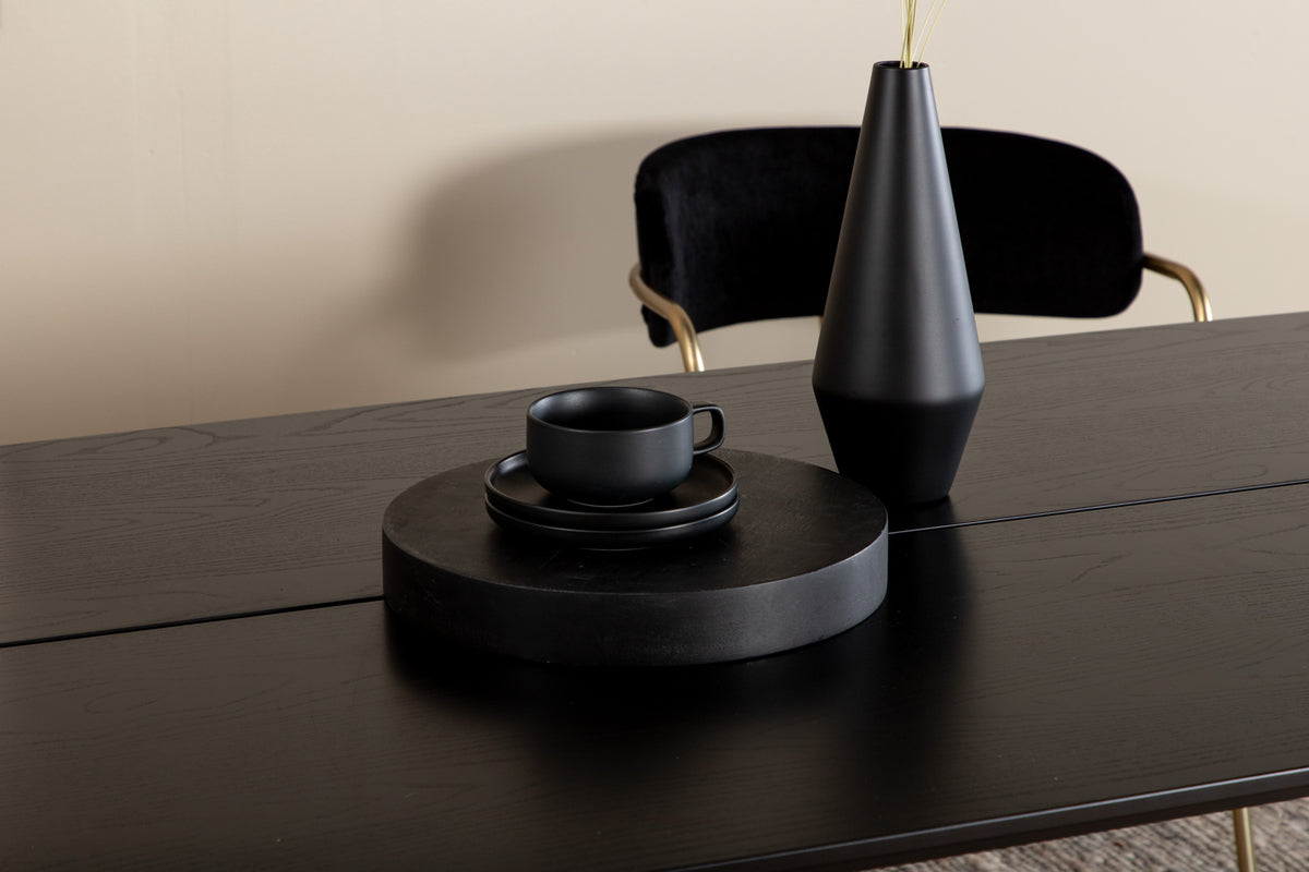 Pelle Rektangulära Matbord 190 x 90 Svart