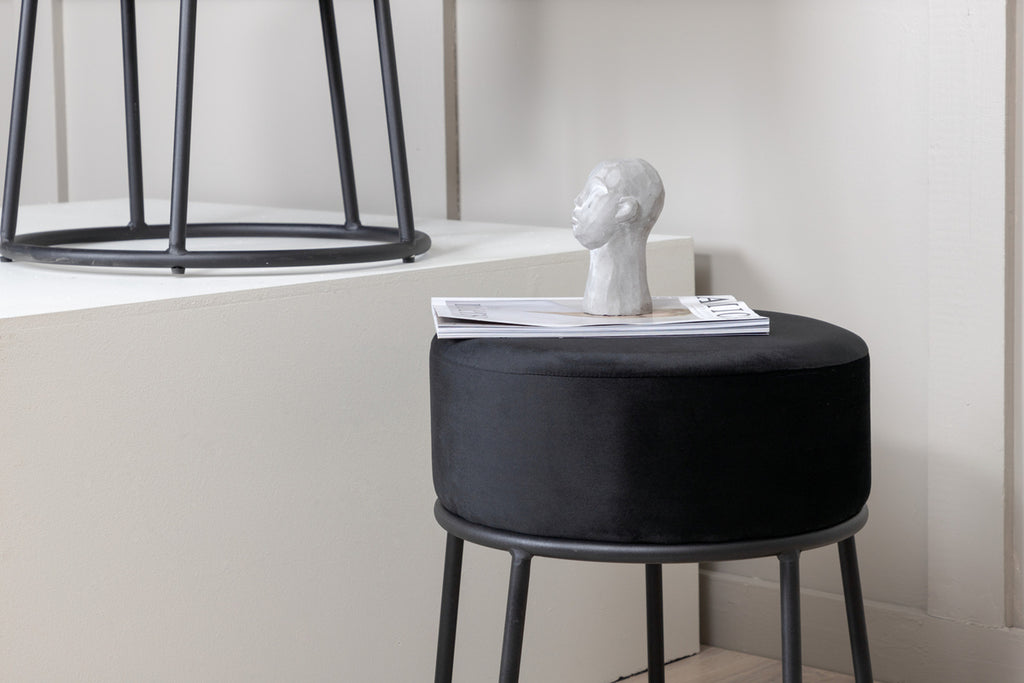 Petra Puff ⌀46 ⌀46 Svart