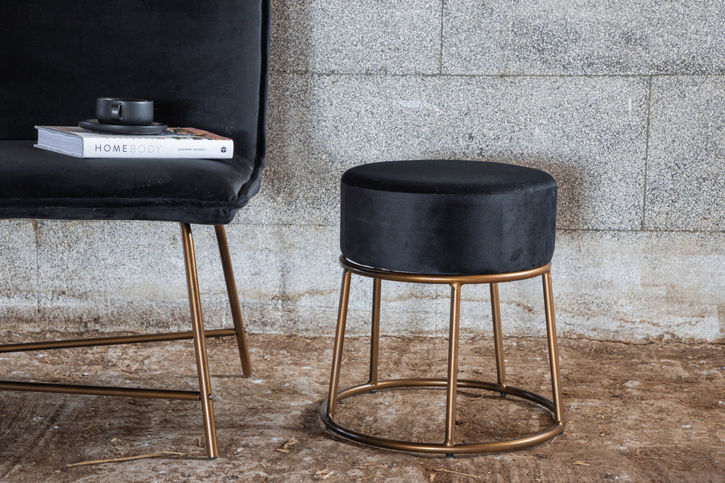 Petra Puff ⌀46 ⌀46 Svart