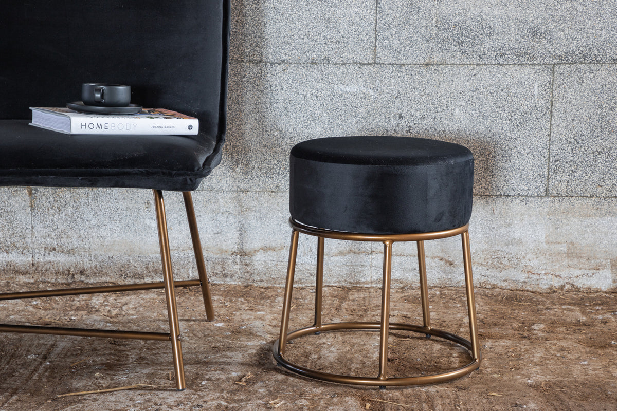 Petra Puff ⌀46 ⌀46 Svart