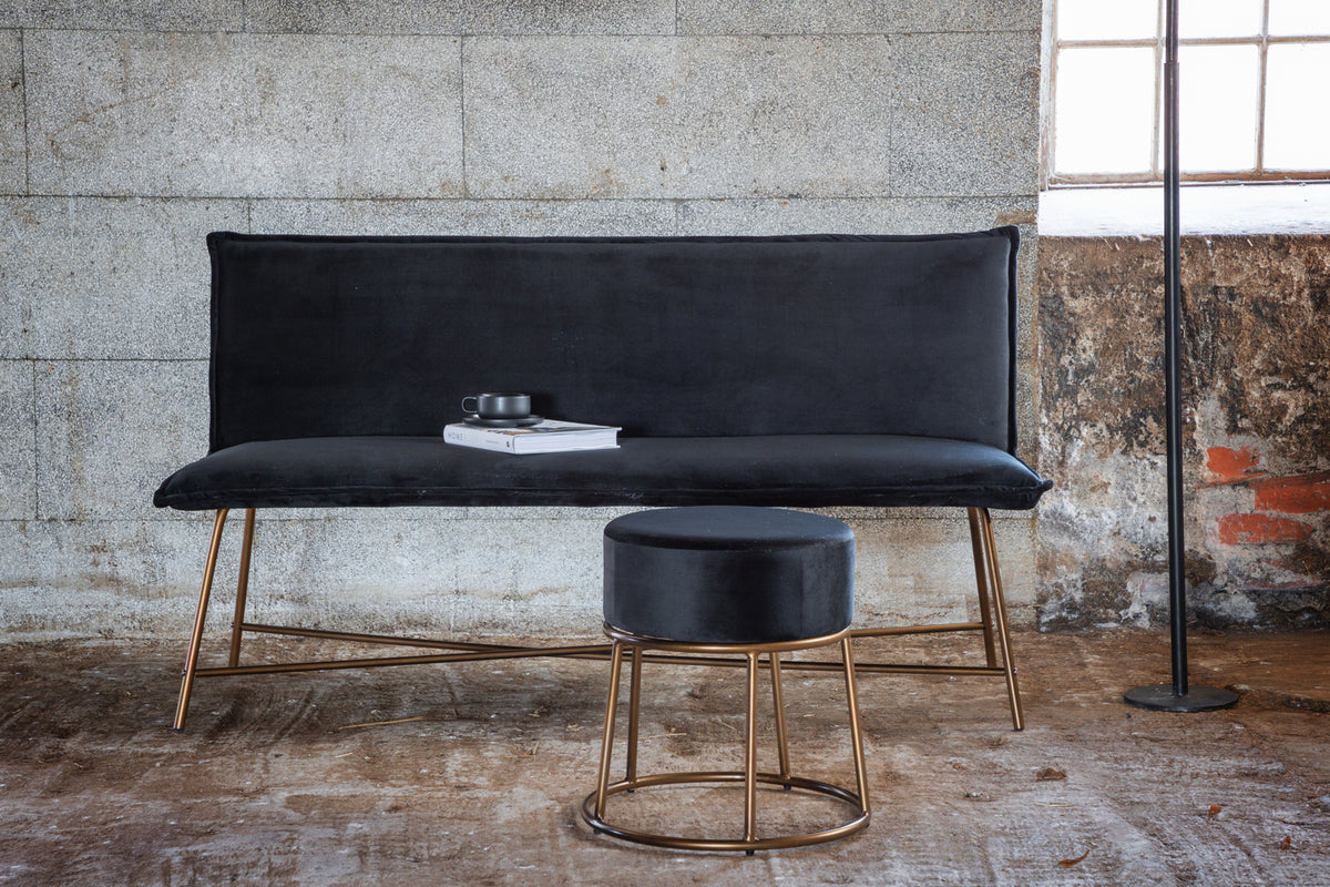 Petra Puff ⌀46 ⌀46 Svart