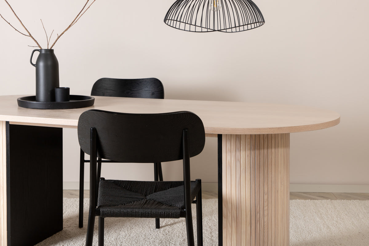 Bianca Ovala Matbord 200 x 90 Vitputsad