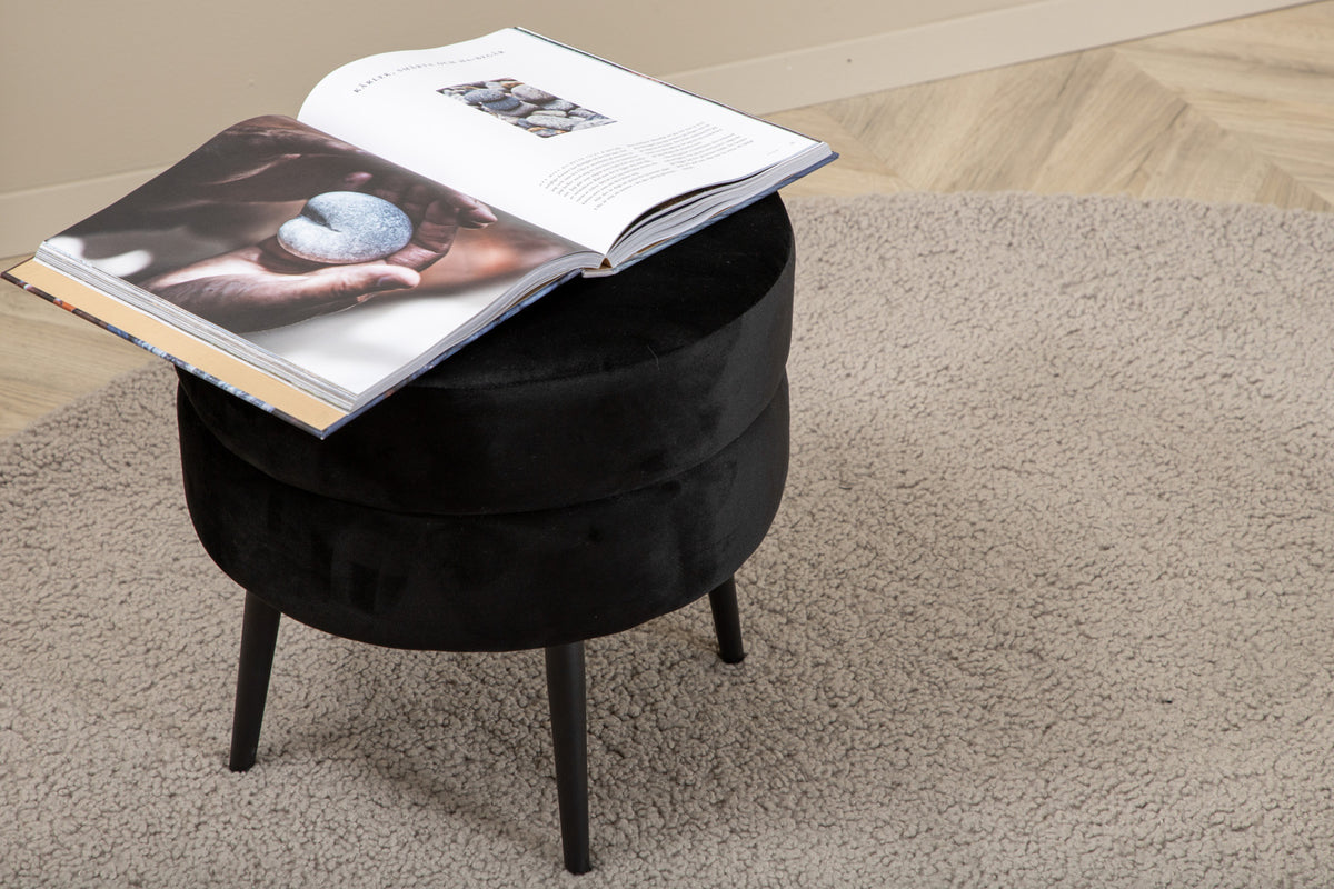 Teddy Runda Mattor ⌀200 Grå